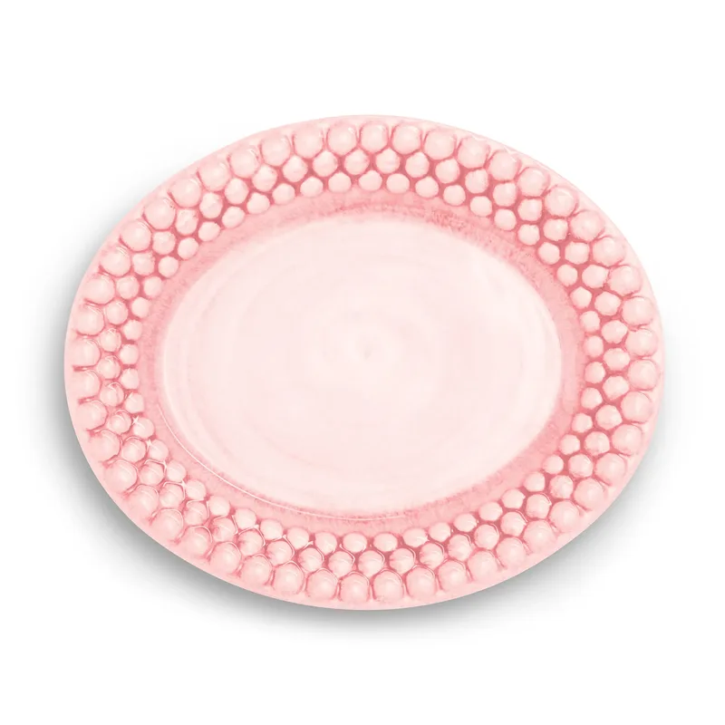 Bubbles ovaler Teller 20cm Hellrosa van Mateus – productfoto