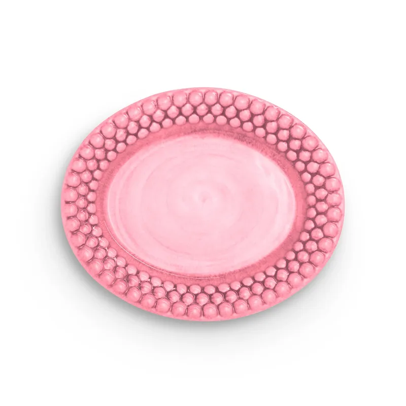 Bubbles ovaler Teller 20cm Rosa fra Mateus – produktbillede