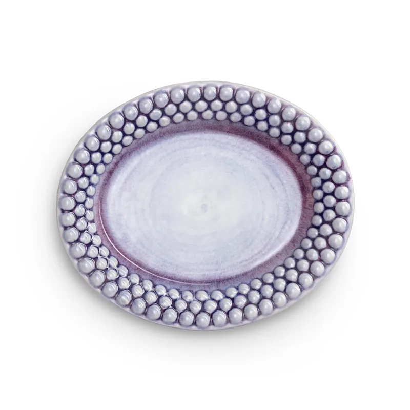 Bubbles ovaler Teller 20cm Violett von Mateus – Produktfoto