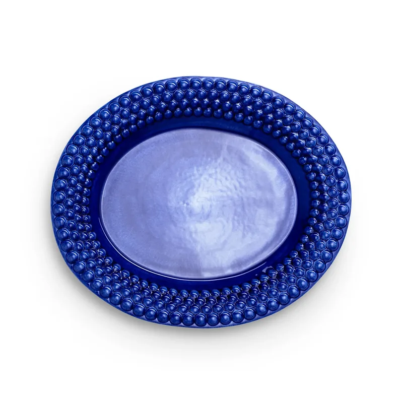 Bubbles ovaler Teller 35cm Blau von Mateus – Produktfoto