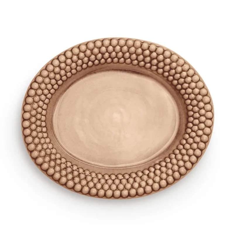 Bubbles ovaler Teller 35cm Cinnamon von Mateus – Produktfoto