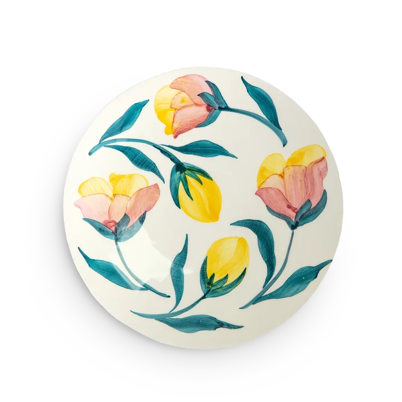Flowers Tulips Dessertteller Ø20 cm Weiß van Mateus – productfoto