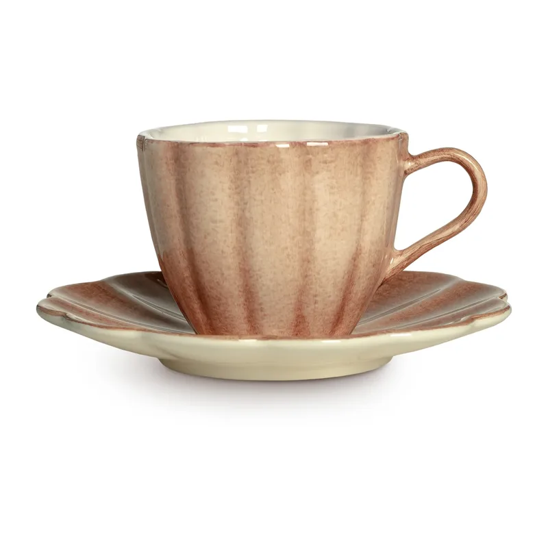 Oyster Tasse mit Untertasse 25 cl Cinnamon by Mateus – product photo