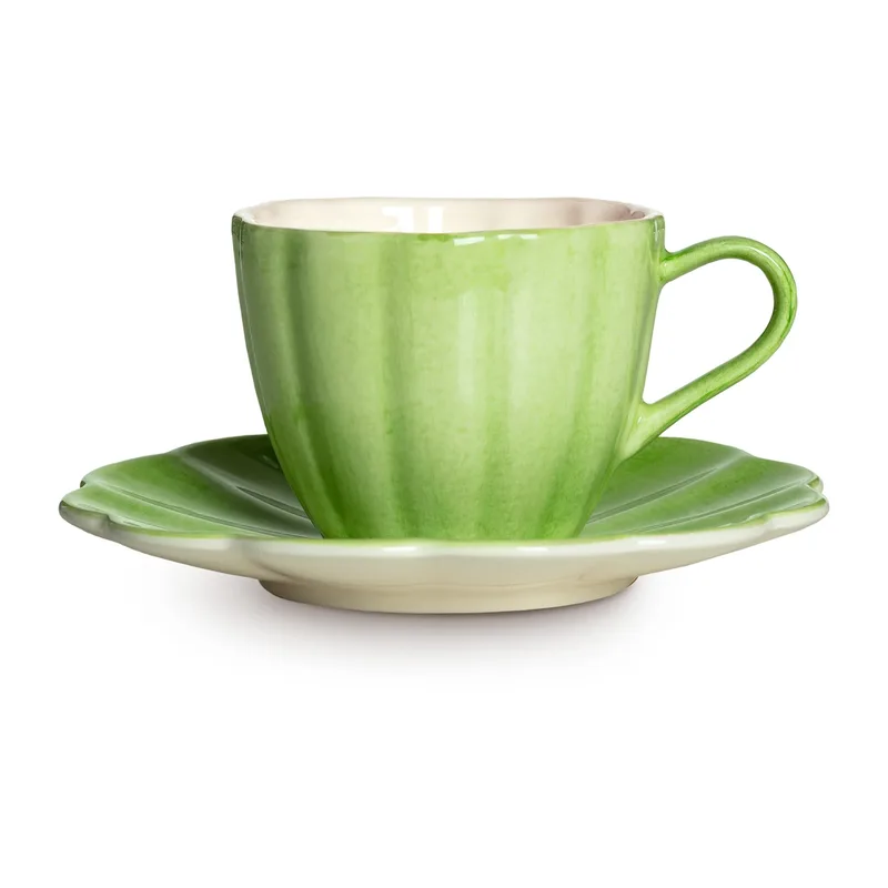 Oyster Tasse mit Untertasse 25 cl Grün de Mateus – photo du produit