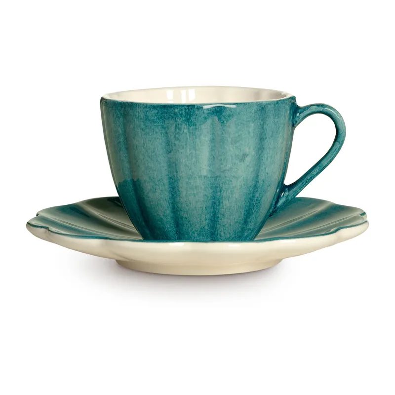 Oyster Tasse mit Untertasse 25 cl Ocean från Mateus – produktbild