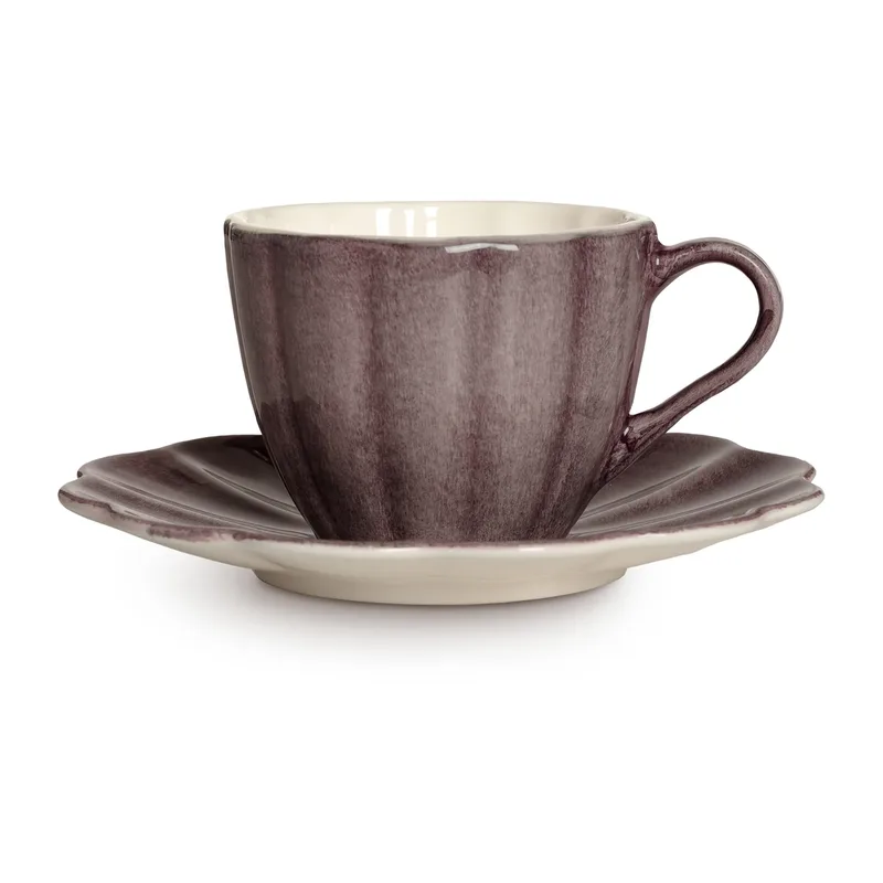 Oyster Tasse mit Untertasse 25 cl Plum by Mateus – product photo