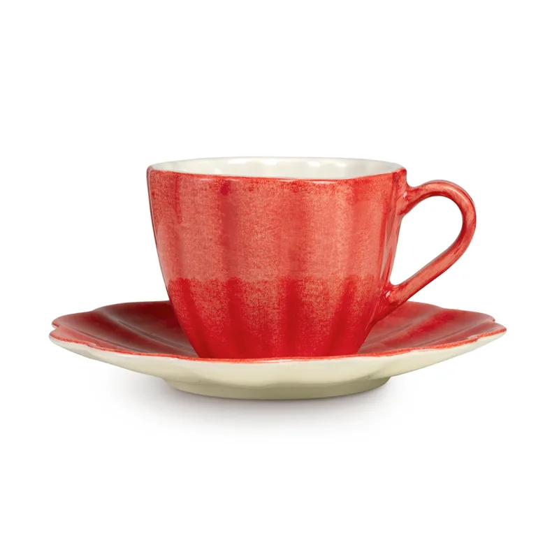 Oyster Tasse mit Untertasse 25 cl Rot by Mateus – product photo