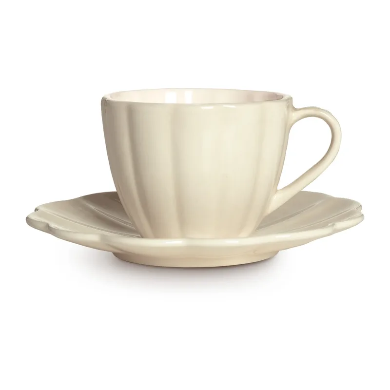 Oyster Tasse mit Untertasse 25 cl Sand von Mateus – Produktfoto