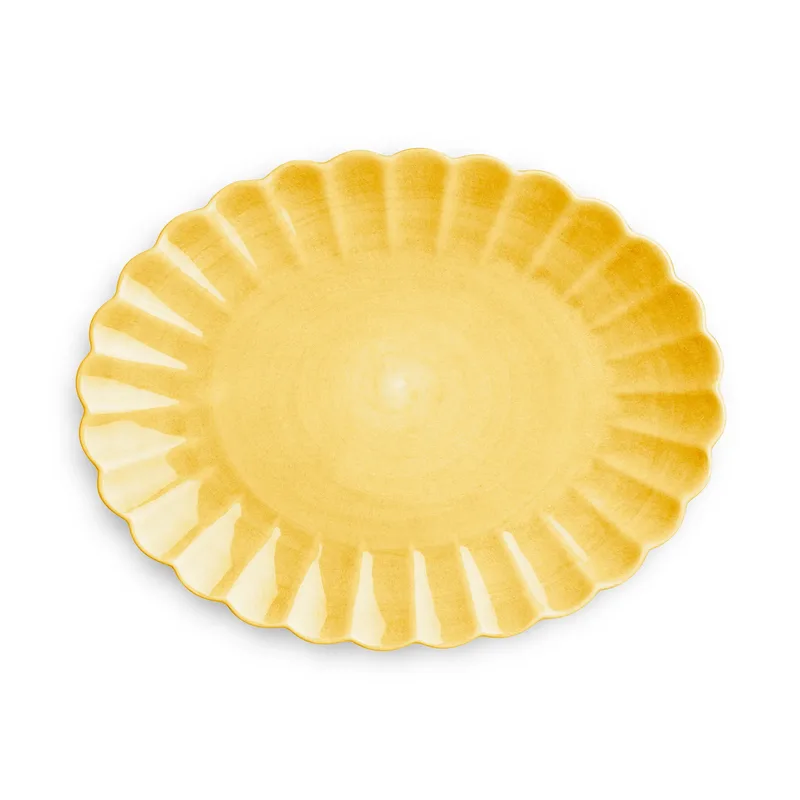 Oyster Teller 30 x 35cm Gelb von Mateus – Produktfoto