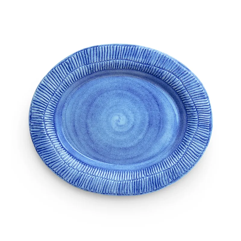 Stripes Teller 30 x 35cm Hellblau de Mateus – photo du produit