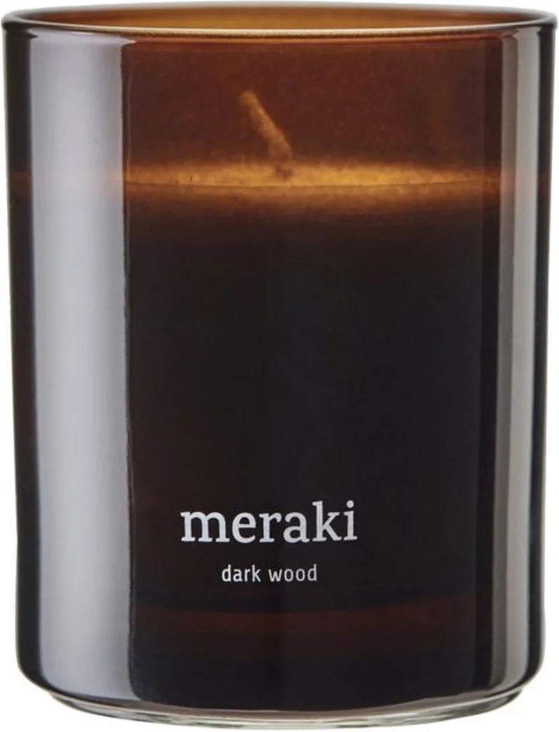 Geurkaars Dark Wood by Meraki in Brown – product photo