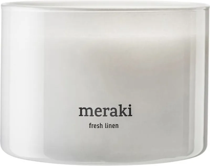 Geurkaars Fresh Linen groot by Meraki – product photo