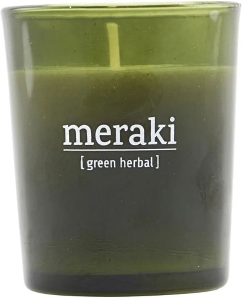 Geurkaars Green Herbal groen by Meraki – product photo