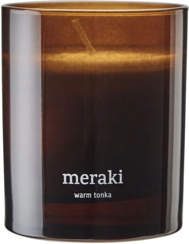 Geurkaars Warm Tonka medium van Meraki – productfoto