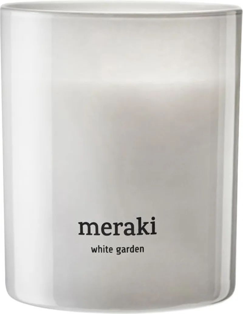 Geurkaars White Garden medium fra Meraki i White Garden medium – produktbillede
