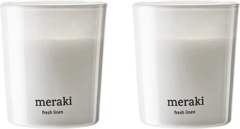 Geurkaarsen set Fresh Linen klein by Meraki in Set Fresh Linen klein – product photo