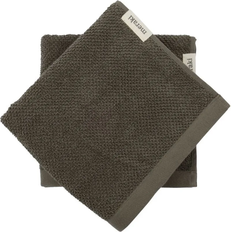 Handdoek Solid groen 50x100cm - 2 stuks van Meraki – productfoto