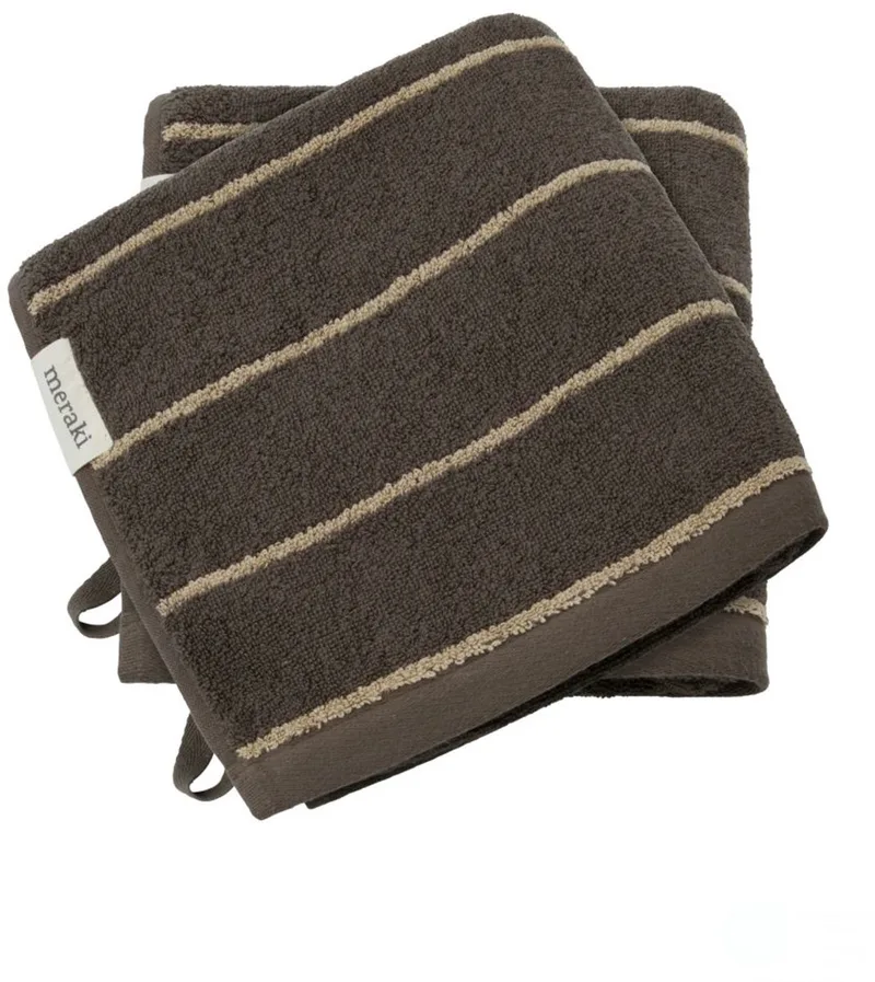 Handdoek Stripe groen 50x100cm - 2 stuks by Meraki – product photo