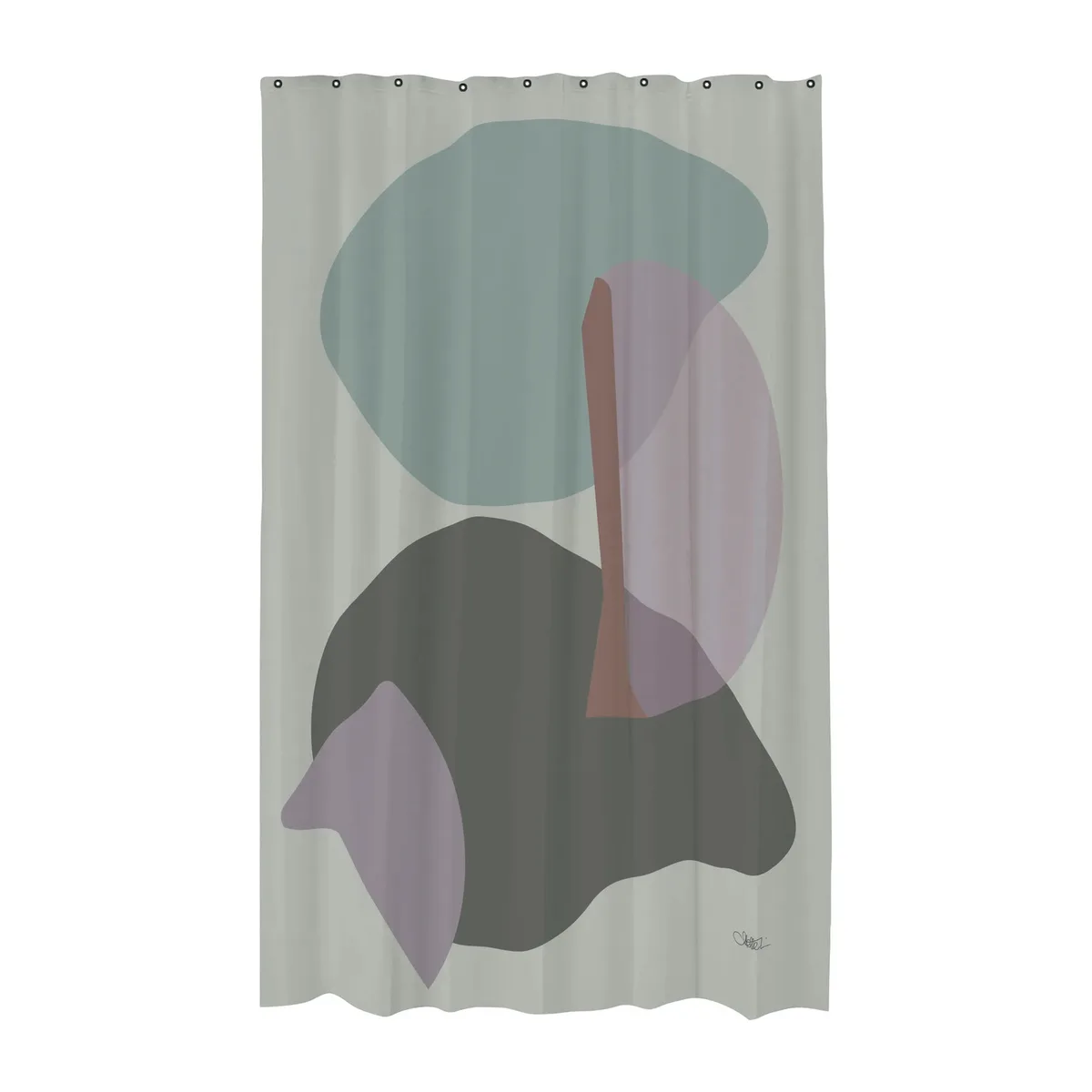 Gallery douchegordijn Frost green B: 150 cm, H: 200 cm von Mette Ditmer – Produktfoto