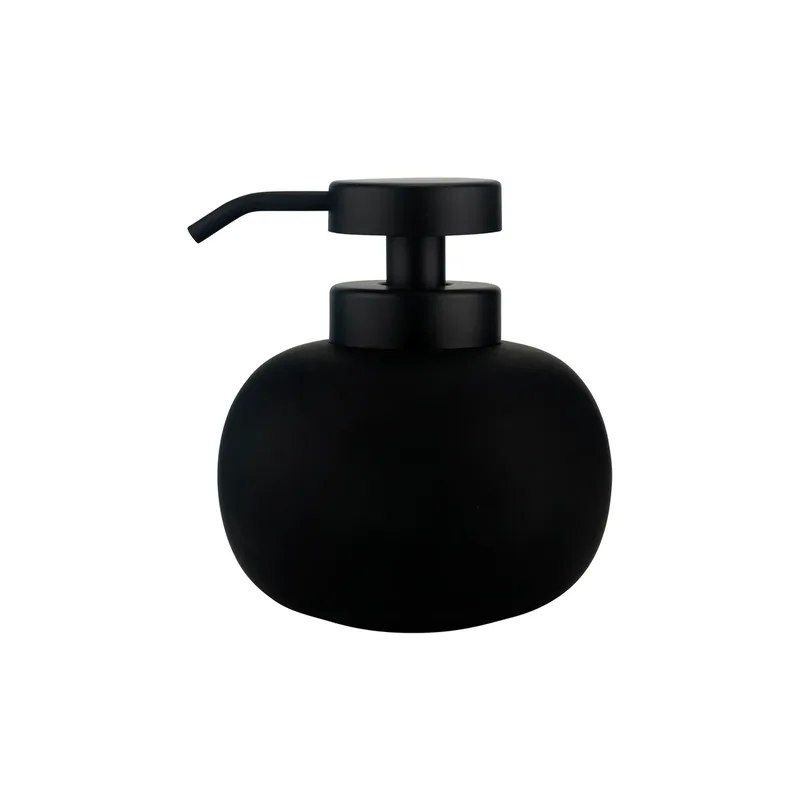 Lotus Seifenspender niedrig Schwarz van Mette Ditmer – productfoto