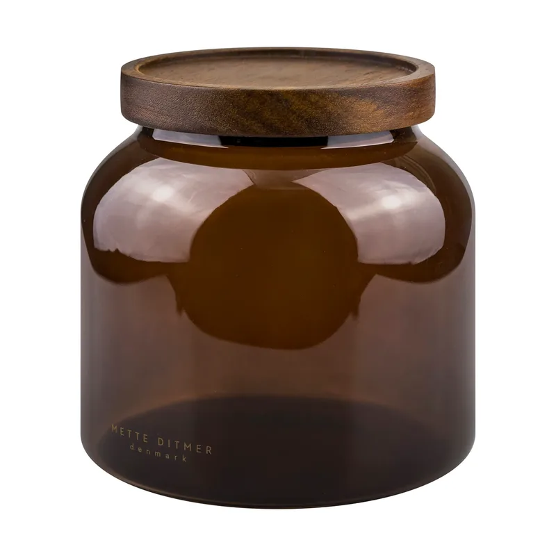 Luna Vorratsglas mit Deckel small 13 cm Brown von Mette Ditmer – Produktfoto