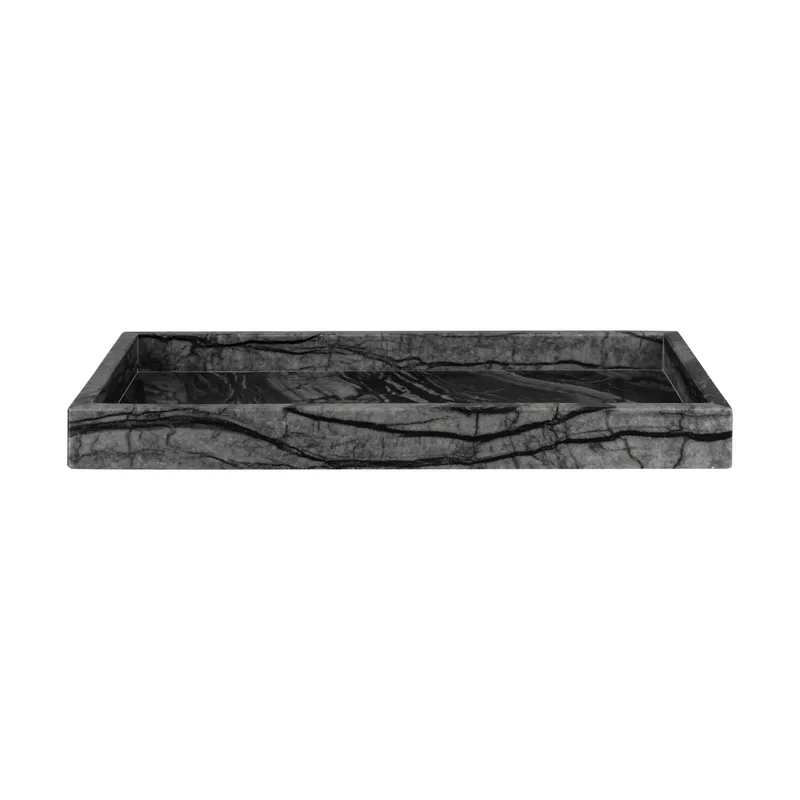 Marble Dekotablett 16 x 31 cm Schwarz-grau by Mette Ditmer – product photo