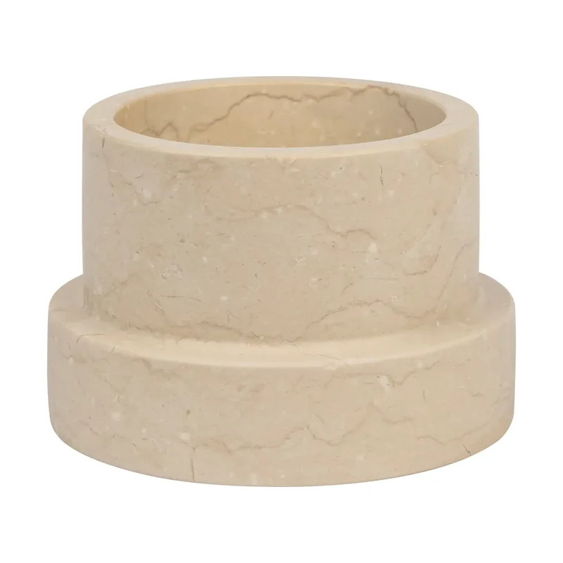 Marble Kerzenhalter für Blockkerze 6,5cm Sand by Mette Ditmer – product photo
