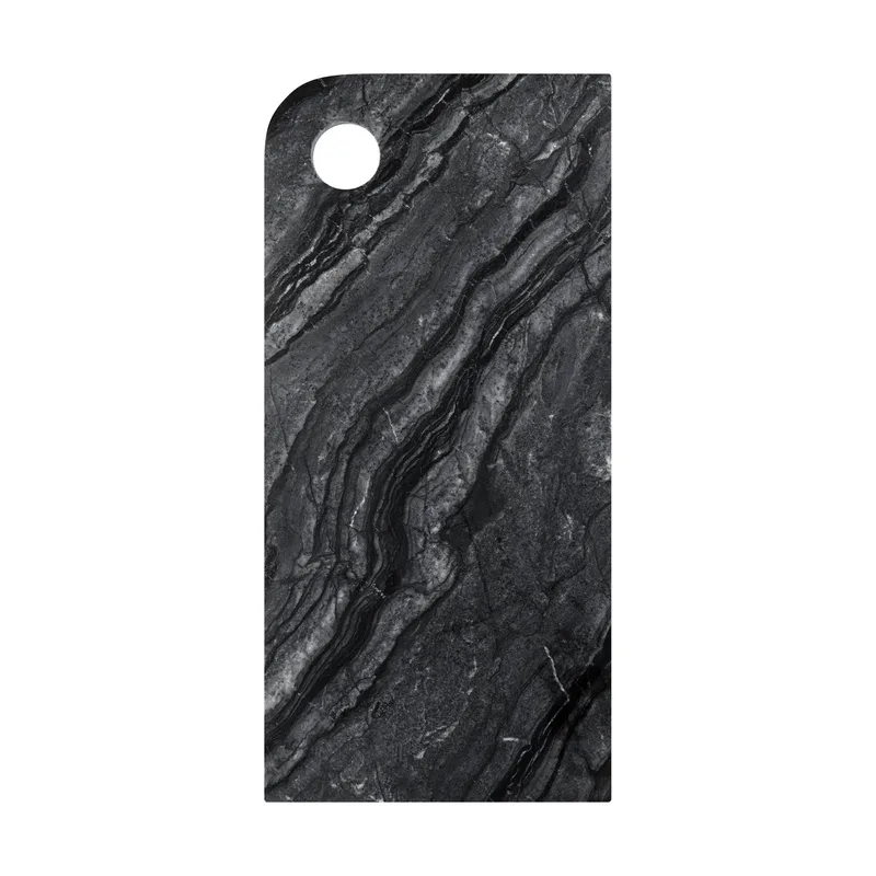 Marble Serviertablett large 18x38 cm Black-Grey by Mette Ditmer – product photo