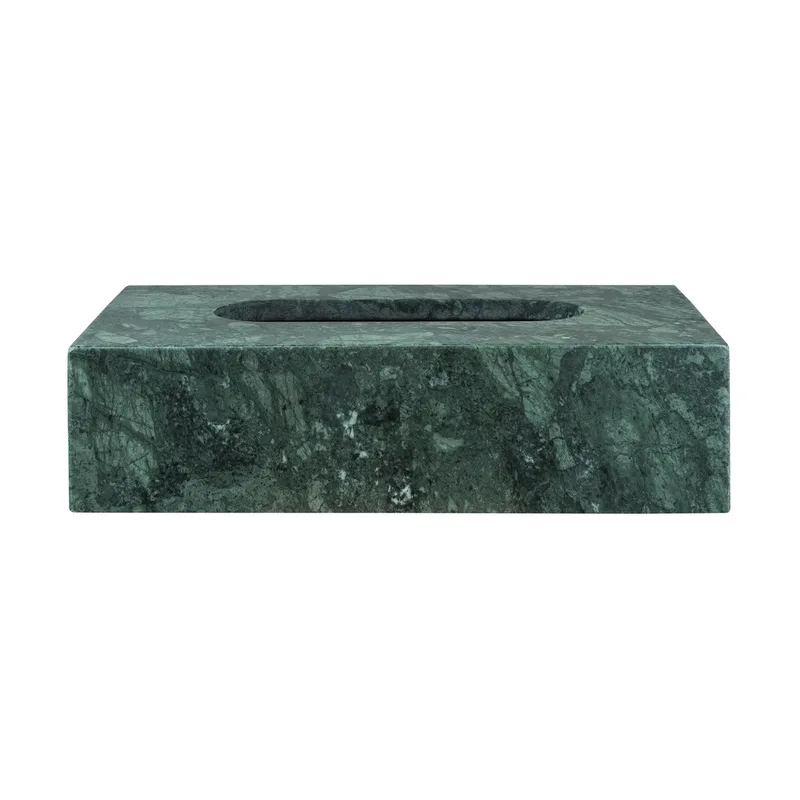 Marble Taschentuchbox 14x25,5cm Dark forest von Mette Ditmer – Produktfoto