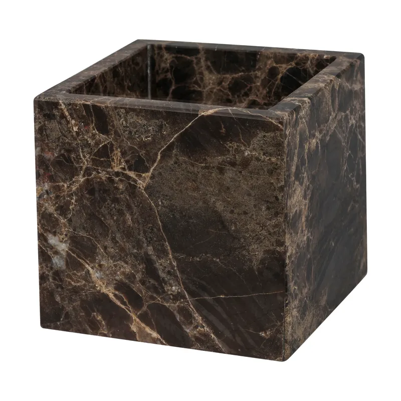 Marble Würfel 8,5x8,5 cm Brown von Mette Ditmer – Produktfoto