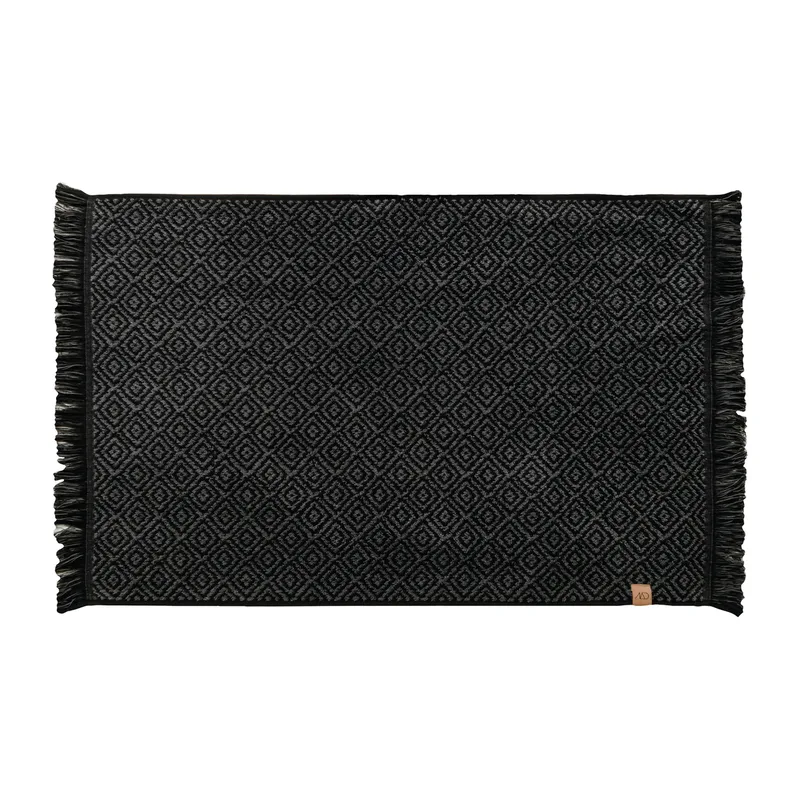 Morocco Badezimmerteppich 50 x 80cm Black-grey by Mette Ditmer – product photo