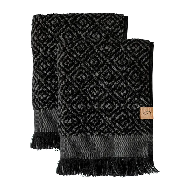 Morocco Gästehandtuch 35 x 55cm 2er Pack Black-grey by Mette Ditmer – product photo