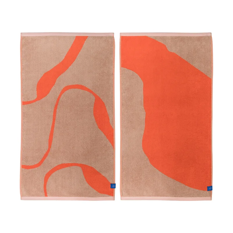 Nova Arte Gästehandtuch 40x55cm 2er Pack Latte-orange by Mette Ditmer – product photo