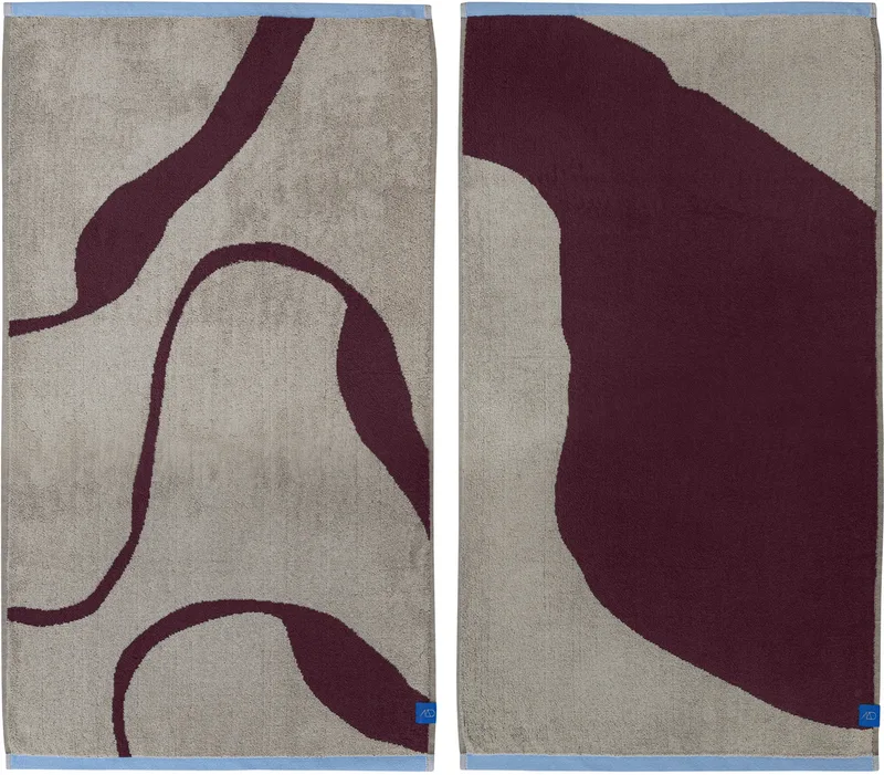 Nova Arte Handtuch 50x90cm 2er Pack Wine-sand van Mette Ditmer – productfoto