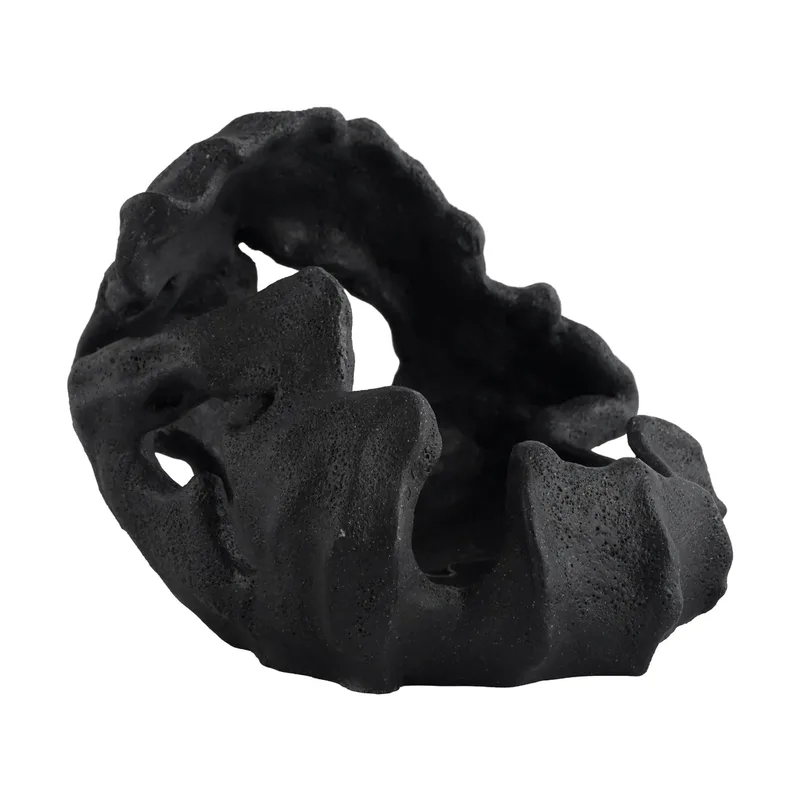Reef Blockkerzenhalter Schwarz, Ø16,5x13 cm by Mette Ditmer – product photo