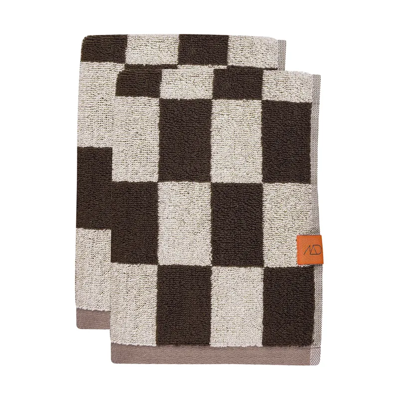 Retro Handtuch Chocolate, 40x55 cm, 2er Pack by Mette Ditmer – product photo