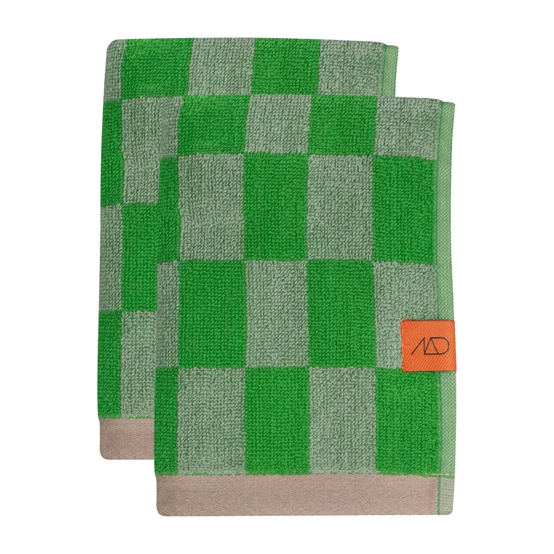 Retro Handtuch Classic green, 40x55 cm, 2er Pack by Mette Ditmer – product photo