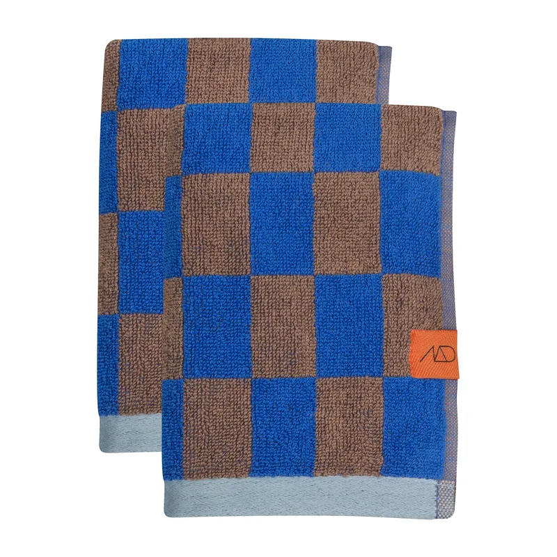 Retro Handtuch Cobalt, 40x55 cm, 2er Pack by Mette Ditmer – product photo