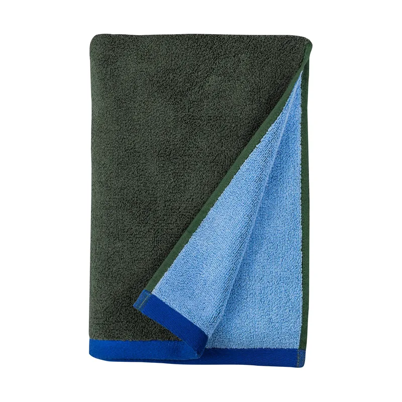 Soft Badehandtuch 70x133 cm Dark olive-light blue by Mette Ditmer – product photo