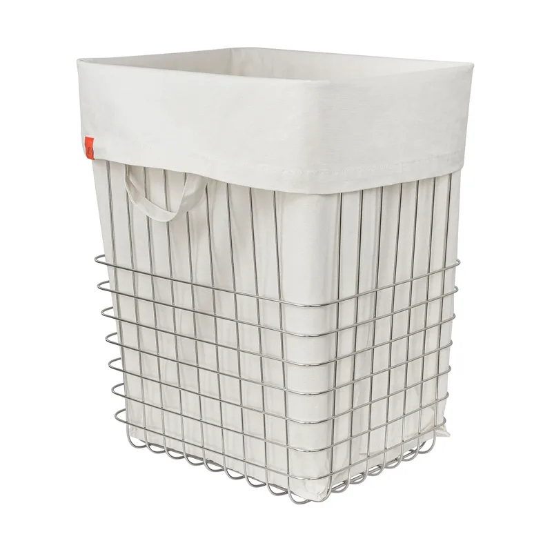 Store-it Aufbewahrungskorb mit Baumwollbeutel Large Chrome by Mette Ditmer – product photo