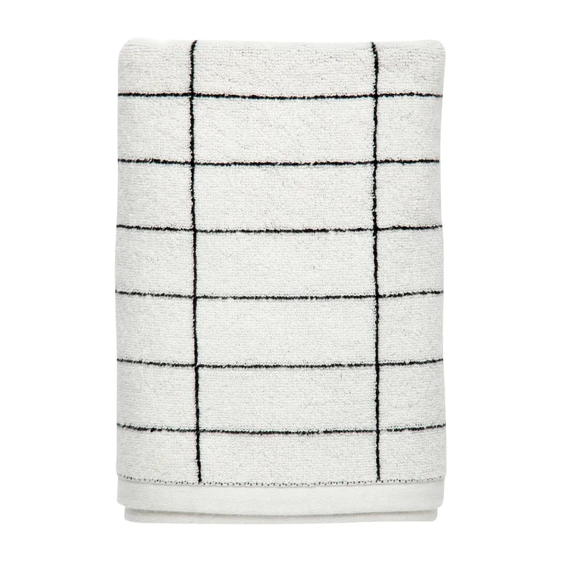 Tile Stone Gästehandtuch 38 x 60 cm 2er-Pack Black-Off-white by Mette Ditmer – product photo