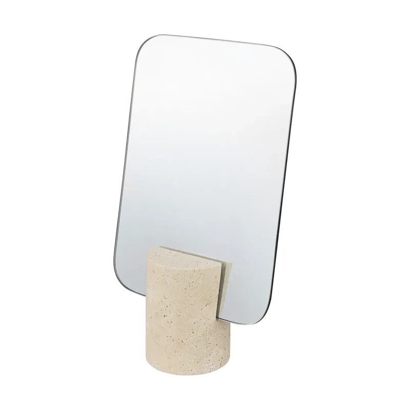 Travertin Tischspiegel Leinen van Mette Ditmer – productfoto