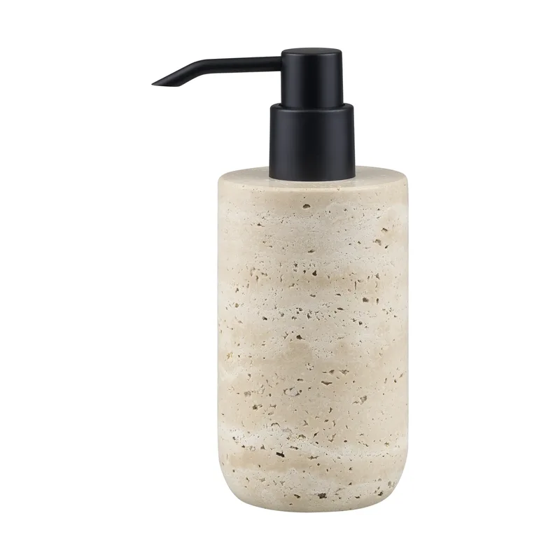 Travertine Seifenspender 17,5 cm Linen by Mette Ditmer – product photo