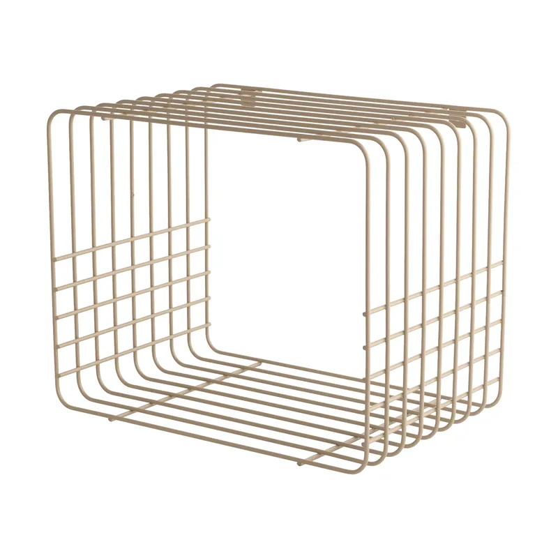 Wire Wandregal Kurz, beige, 26x38x30,5 cm van Mette Ditmer – productfoto