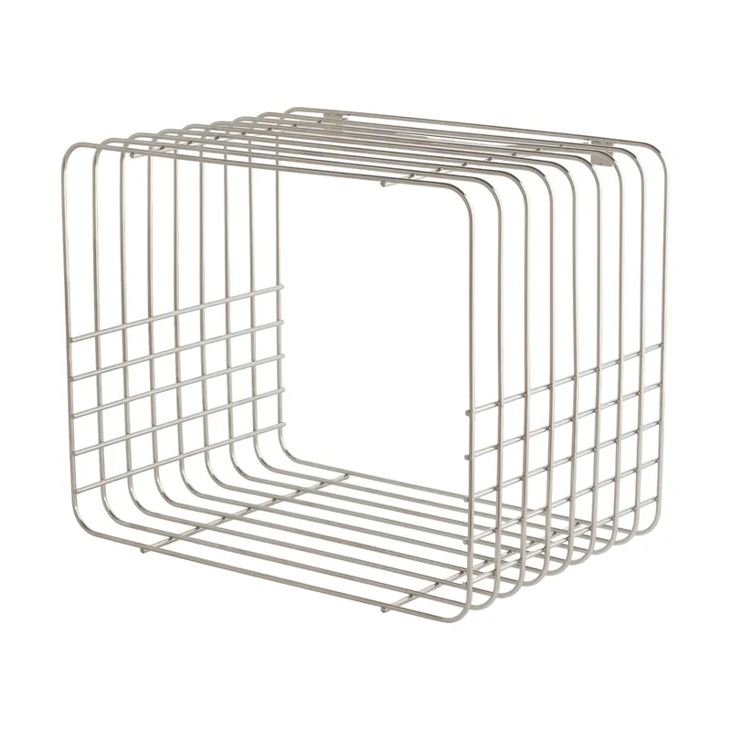 Wire Wandregal Kurz, Chrom, 26x38x30,5 cm von Mette Ditmer – Produktfoto