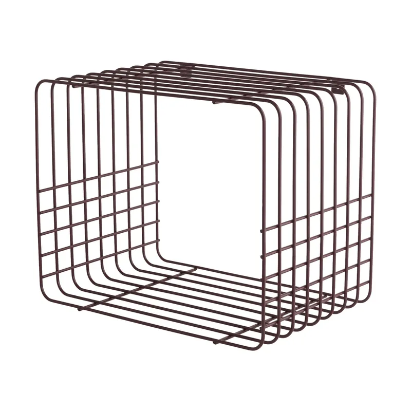 Wire Wandregal Short, Rot, 26x38x30,5 cm by Mette Ditmer – product photo