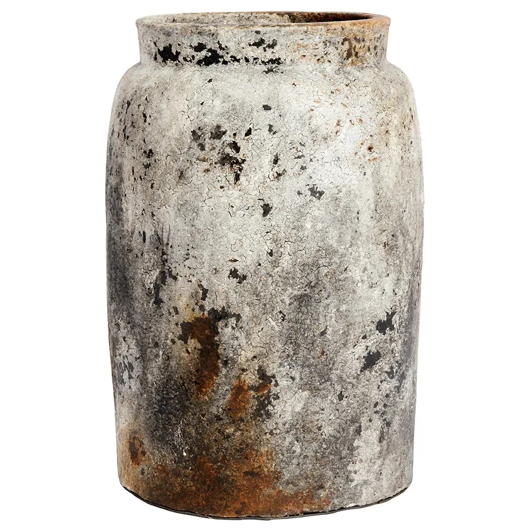 Echo Blumentopf h40cm Ø26 cm Rost-grau de MUUBS – photo du produit
