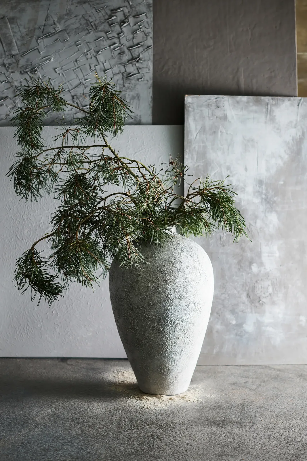 Luna Topf 60x35cm Grau-terrakotta från MUUBS – produktbild