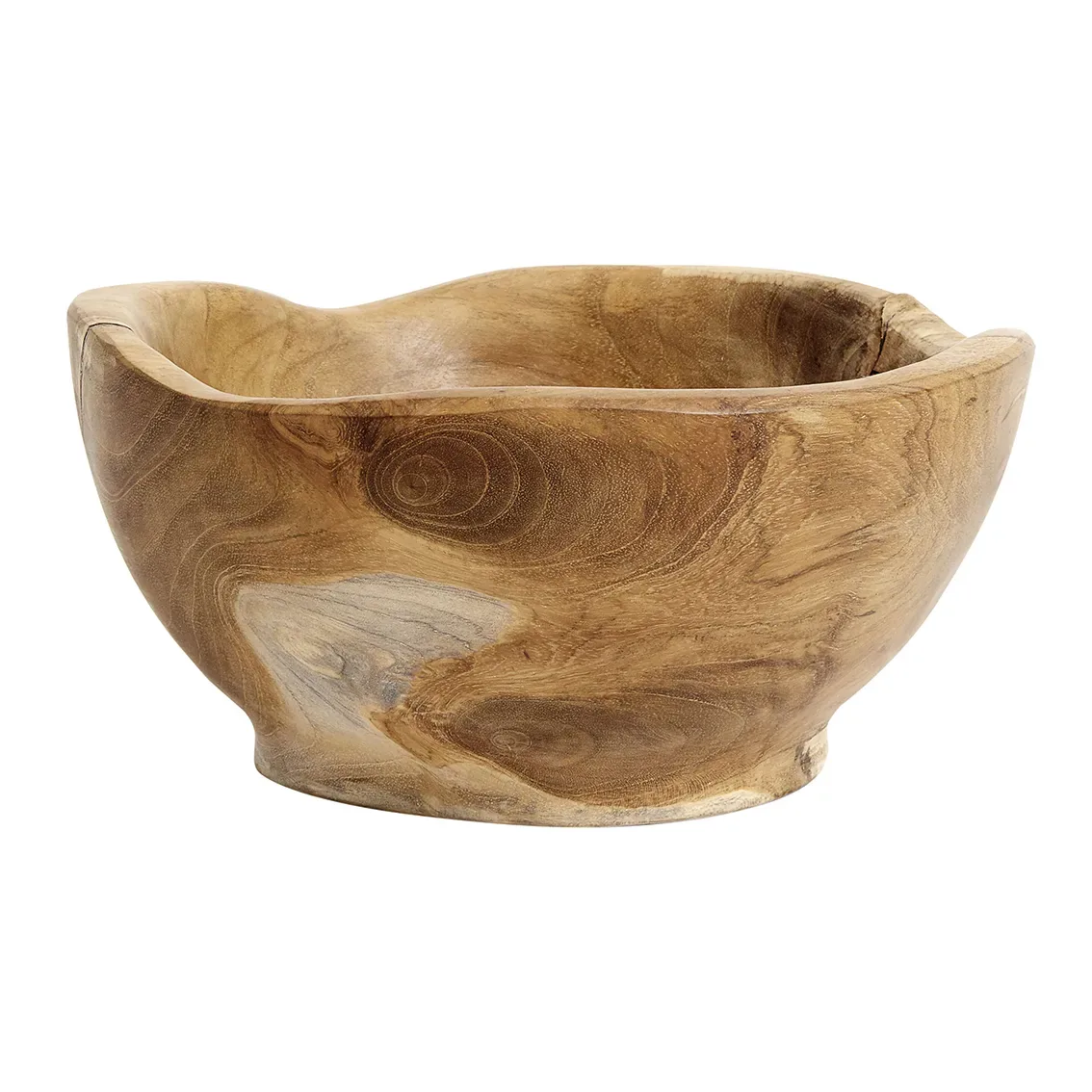 Skål Salat 20 - Natur Recycled Teak - Ø20xH10 cm fra MUUBS – produktbillede