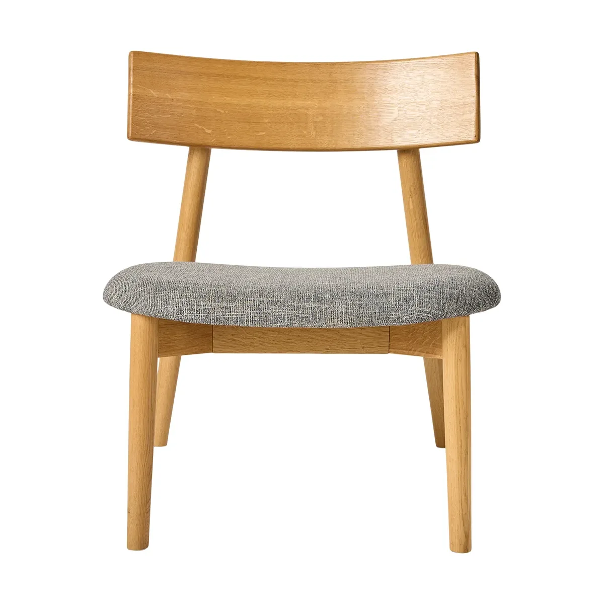 Tetra Lounge Chair Betonfarbenes Gewebe-naturgeölte Eiche fra MUUBS – produktbillede